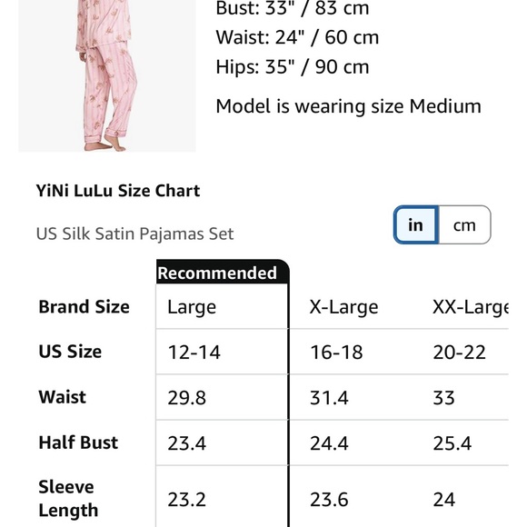 Chic Pink Striped Silky Pajama Pant Set XXL - Picture 9 of 9